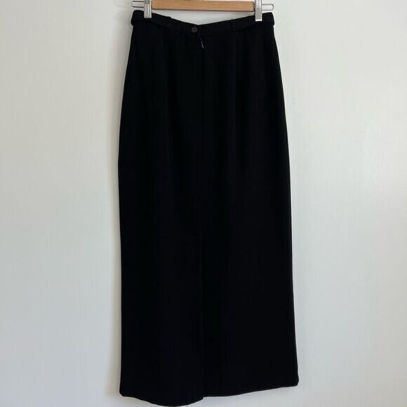 Vintage Huis Clos Collection Women’s US 8 Black Maxi Skirt Button Textured Goth - Picture 11 of 11